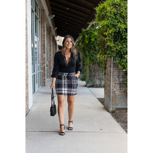 Load image into Gallery viewer, Ready to Ship | The Amelia - Black And White Plaid Jogger Skirt