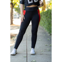 Load image into Gallery viewer, Ready to Ship | The Roxie - Red Panel Full Length Leggings