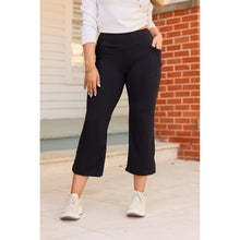 Load image into Gallery viewer, Julia Rose The Gabriella black high-waisted gaucho pants, Women wearing black gaucho pants high waisted