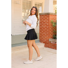 Load image into Gallery viewer, Julia Rose The Brielle black skort, Women wearing black skort with built-in shorts