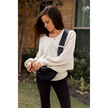 Load image into Gallery viewer, Women's sling bag with zipper closure and adjustable strap