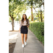 Load image into Gallery viewer, Julia Rose The Kristina black jogger skirt women’s sporty casual skirt