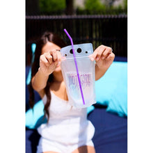 Load image into Gallery viewer, Julia Rose summer drink pouch, Reusable drink pouch for beach and travel