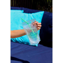 Load image into Gallery viewer, Julia Rose summer drink pouch, Reusable drink pouch for beach and travel