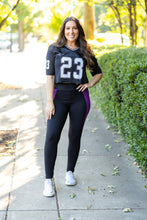 Load image into Gallery viewer, Ready to Ship | The Presley - Purple Panel Full Length Leggings