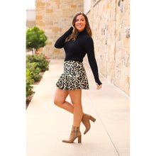 Load image into Gallery viewer, Julia Rose The Kylie leopard skort, Women wearing leopard skort with built-in shorts
