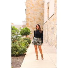 Load image into Gallery viewer, Julia Rose The Kylie leopard skort, Women wearing leopard skort with built-in shorts