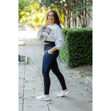 Load image into Gallery viewer, Ready to Ship | The Billie- Blue Panel Full Length Leggings