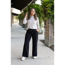 Load image into Gallery viewer, Jenna Comfy Wide Leg Fleece Pants with pockets and drawstring waist
Buttery soft wide leg fleece pants for women by Julia Rose