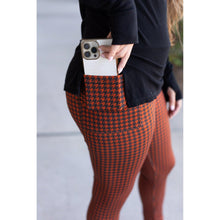 Load image into Gallery viewer, Julia Rose houndstooth full-length leggings, Women wearing houndstooth leggings high waisted