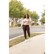 Load image into Gallery viewer, Ready to Ship | The Belle - Brown FLEECE Full Length Leggings with Pockets*