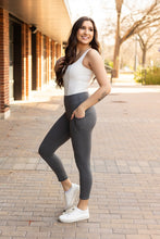Load image into Gallery viewer, Ready to Ship | CHARCOAL PETITE Length Leggings with Pockets