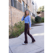 Load image into Gallery viewer, Julia Rose brown flare leggings high-waisted and buttery sof