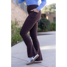 Load image into Gallery viewer, Julia Rose brown flare leggings high-waisted and buttery sof