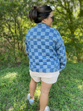 Load image into Gallery viewer, PREORDER: Checkered Denim Jacket