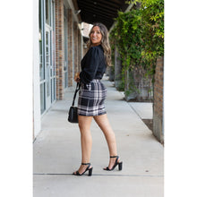 Load image into Gallery viewer, Ready to Ship | The Amelia - Black And White Plaid Jogger Skirt