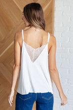 Load image into Gallery viewer, A Gleam in Her Eyes Lace Detail Cami in Ivory