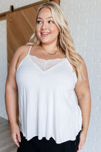 Load image into Gallery viewer, A Gleam in Her Eyes Lace Detail Cami in Ivory