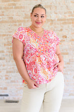 Load image into Gallery viewer, A Matter of Time Flutter Sleeve Top in Multi