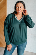 Load image into Gallery viewer, All Out Comfort V-Neck Pullover in Midnight Green