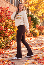 Load image into Gallery viewer, Ready to Ship | The Brandy - Brown Flare Leggings WITH POCKETS