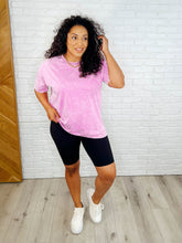 Load image into Gallery viewer, Casual Basic Drop Shoulder Oversized Tee in Bright Mauve