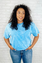 Load image into Gallery viewer, Casual Basic Drop Shoulder Oversized Tee in Deep Sky