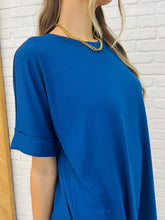 Load image into Gallery viewer, Comfy Cruising Top and Biker Shorts Set in Lt Navy