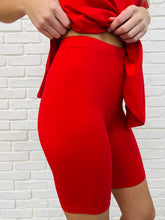 Load image into Gallery viewer, Comfy Cruising Top and Biker Shorts Set in Ruby