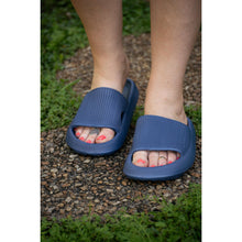 Load image into Gallery viewer, Ready to Ship | Navy Blue Insanely Comfy -Beach or Casual Slides