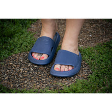 Load image into Gallery viewer, Ready to Ship | Navy Blue Insanely Comfy -Beach or Casual Slides