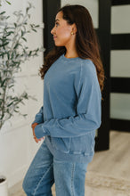 Load image into Gallery viewer, Daily Ease Mineral Wash Pullover in Dusty Blue