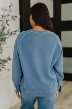 Load image into Gallery viewer, Daily Ease Mineral Wash Pullover in Dusty Blue