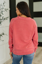 Load image into Gallery viewer, Daily Ease Mineral Wash Pullover in Ruby