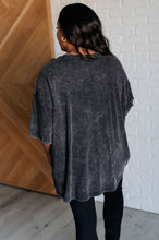 Load image into Gallery viewer, Don't Mind Me Mineral Wash Drop Shoulder Tee in Ash Black