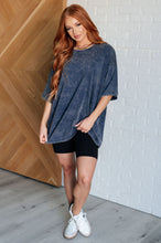 Load image into Gallery viewer, Don't Mind Me Mineral Wash Drop Shoulder Tee in Blackberry