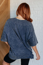 Load image into Gallery viewer, Don't Mind Me Mineral Wash Drop Shoulder Tee in Blackberry