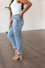 Load image into Gallery viewer, Elodie Mid Rise Distressed Boyfriend Jeans