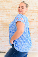 Load image into Gallery viewer, Floral Goals Blouse in Royal