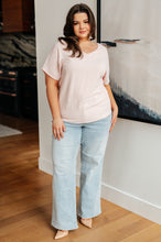 Load image into Gallery viewer, Frequently Asked Questions V-Neck Top in Blush