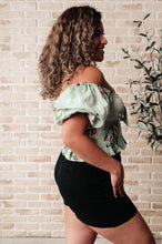 Load image into Gallery viewer, Garden of Eden Balloon Sleeve Top in Sage