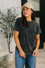 Load image into Gallery viewer, Had to Be There Mineral Wash Tee in Ash Black