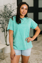 Load image into Gallery viewer, Had to Be There Mineral Wash Tee in Turquoise