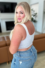 Load image into Gallery viewer, When and Where Reversible Ribbed Cropped Tank in Light Grey