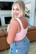 Load image into Gallery viewer, When and Where Reversible Ribbed Cropped Tank in Dusty Pink