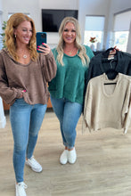 Load image into Gallery viewer, Leave It To Chance Hooded Scoop Neck Pullover in Brown