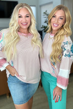 Load image into Gallery viewer, New Chapter Floral Color Block Patchwork Top
