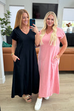 Load image into Gallery viewer, Modern Maritime Shift Maxi Dress in Coral