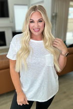 Load image into Gallery viewer, Casually Cool Patch Pocket Tee in White