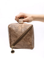 Load image into Gallery viewer, Life In Luxury Large Capacity Cosmetic Bag in Cream